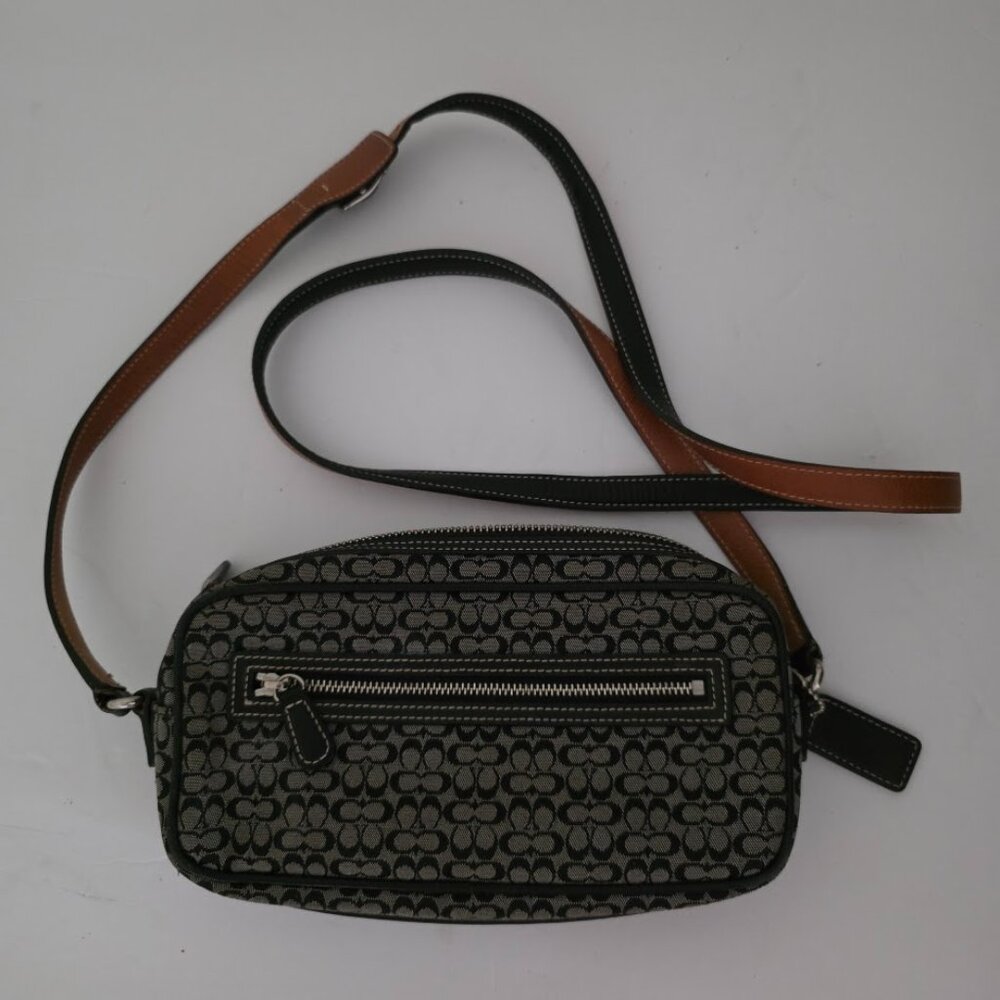 Coach Y2K Signature 6341 Mini Crossbody Shoulder Bag Black Vintage